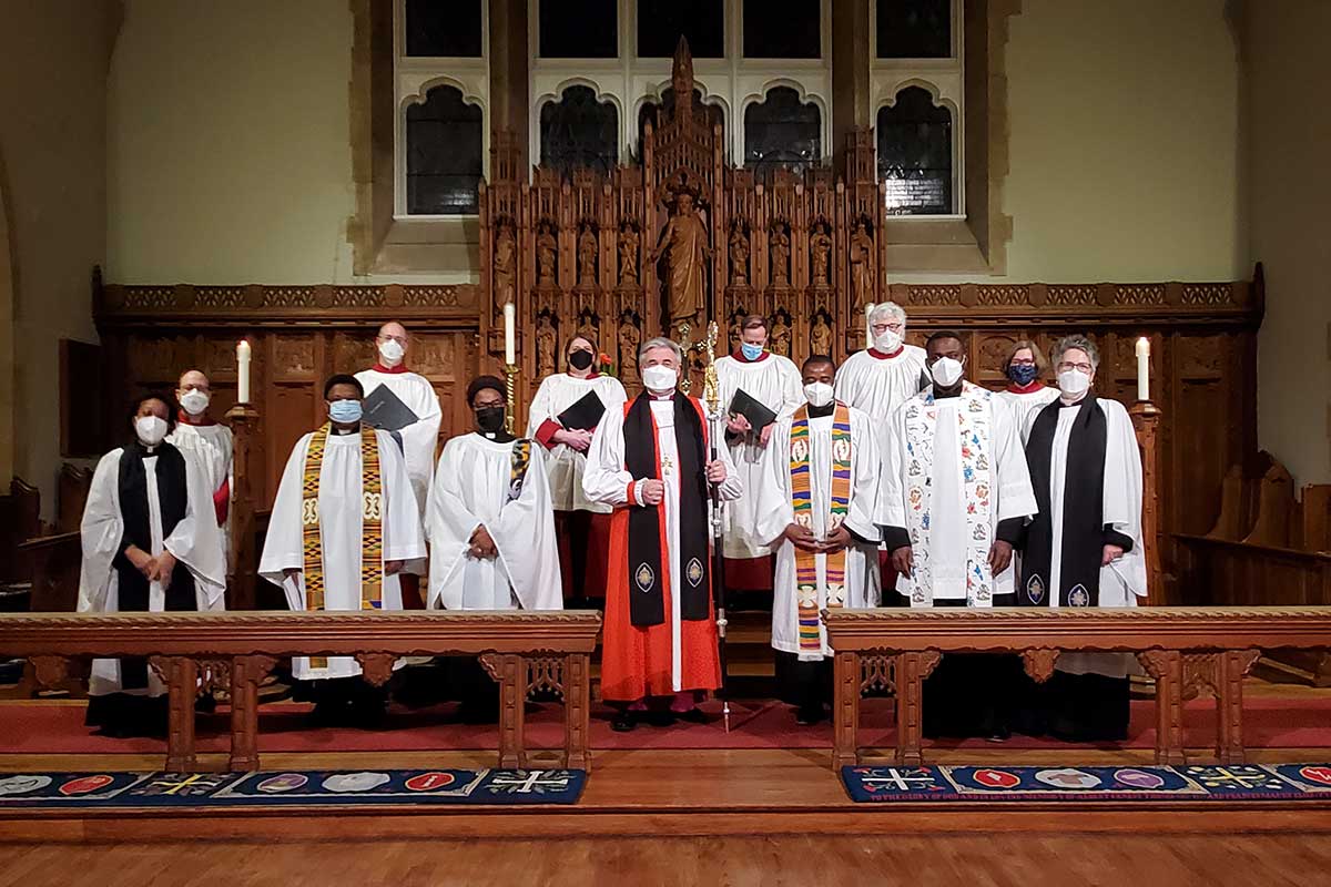 Diocesan clegy and cathedral musicians led the virtual service.