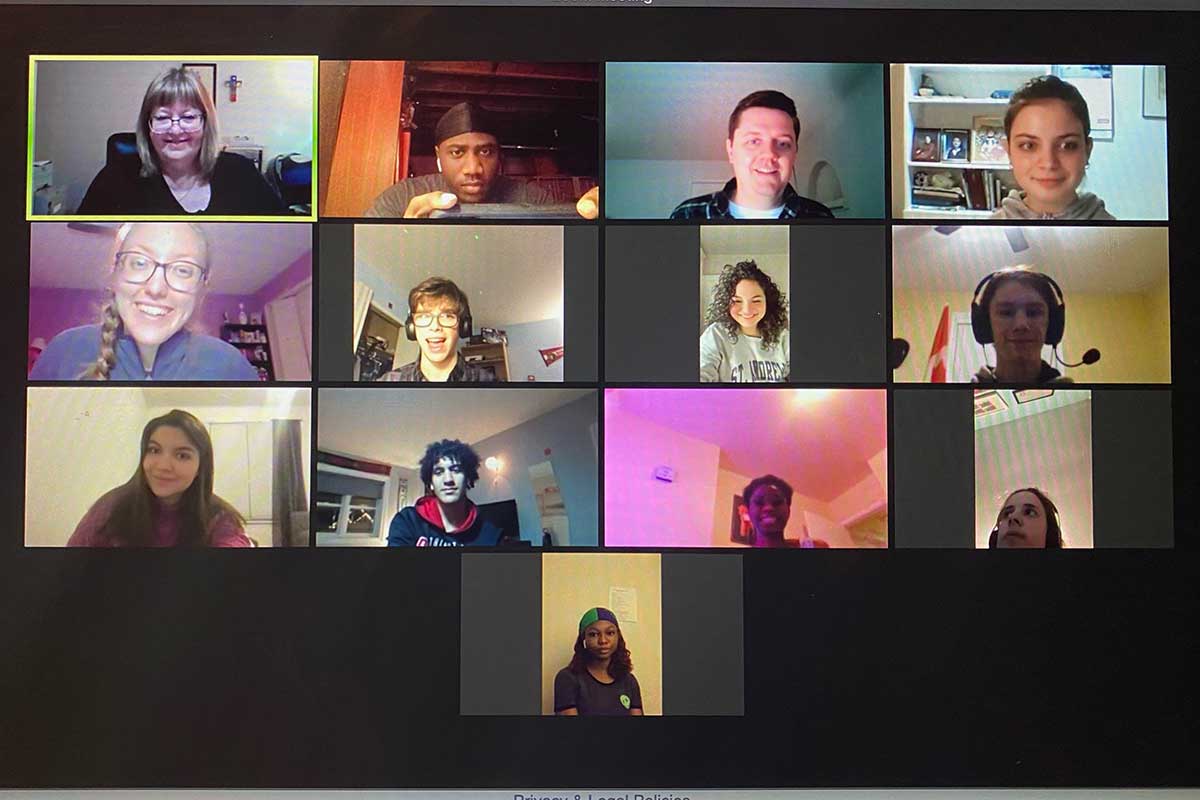 Participants in a zoom meeting