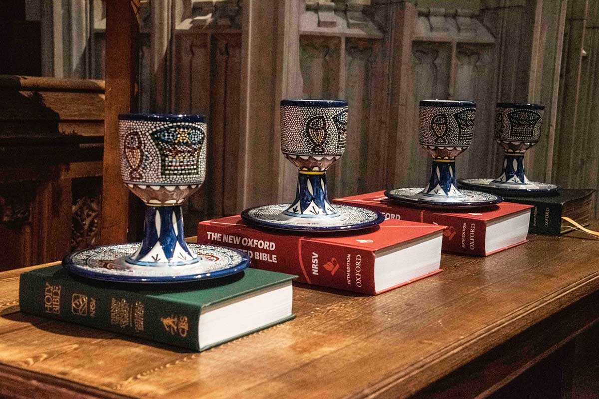 Each of the priests ordained on Dec. 4 at Christ Church Cathedral were given a chalice, paten and Bible as signs of their authority to preach the Word of God and administer Holy sacraments.
