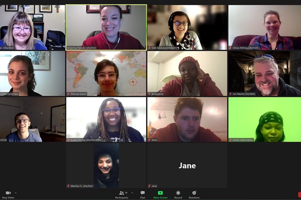Screen shot of YIP Zoom meeting