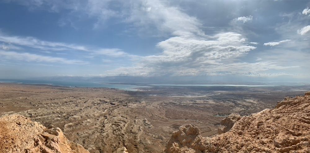 A view of the horizon from Masada, Israel