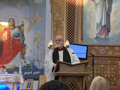 The Rev. Canon PJ Hobbs at St. George and St. Anthony Coptic Orthodox Church