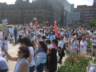 Christians gathered for vigil at Parliament Hill.