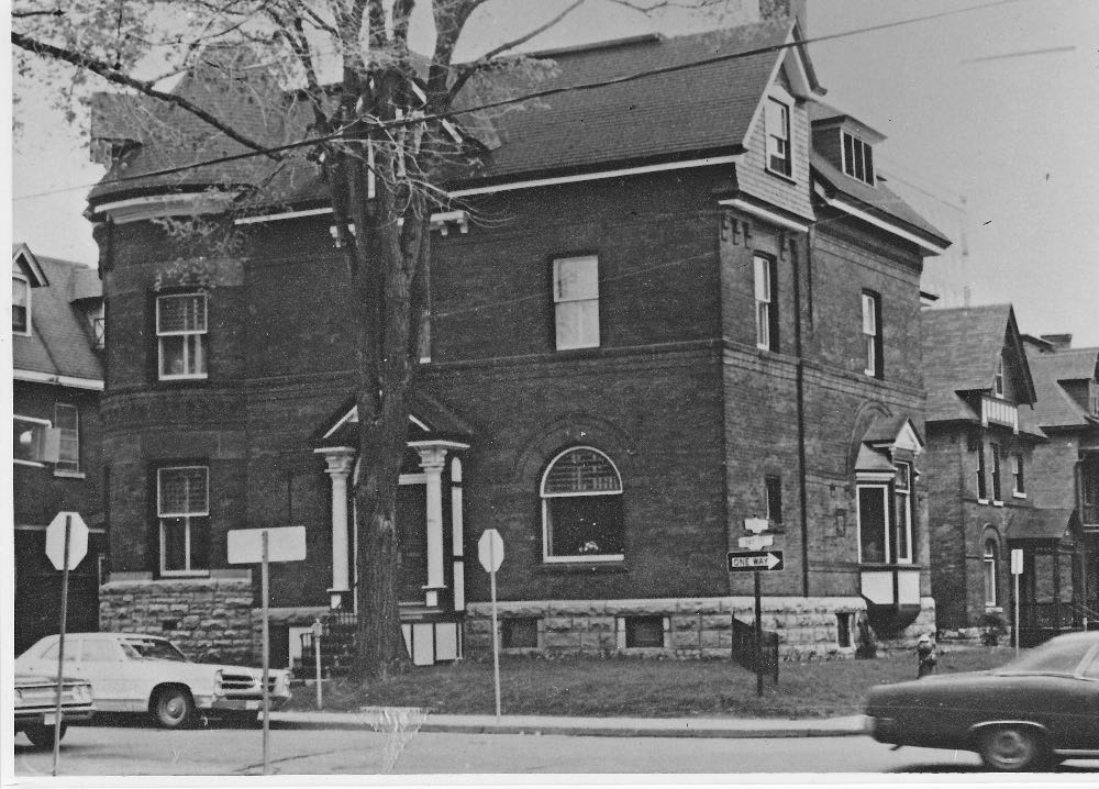 Archival black and white photo of the exterior of Bishopscourt