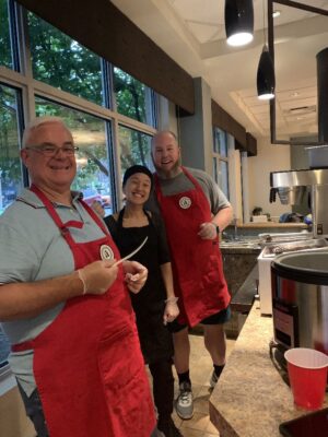 Mark Hussey, Teresa Leung and the Rev. Michael Garner 