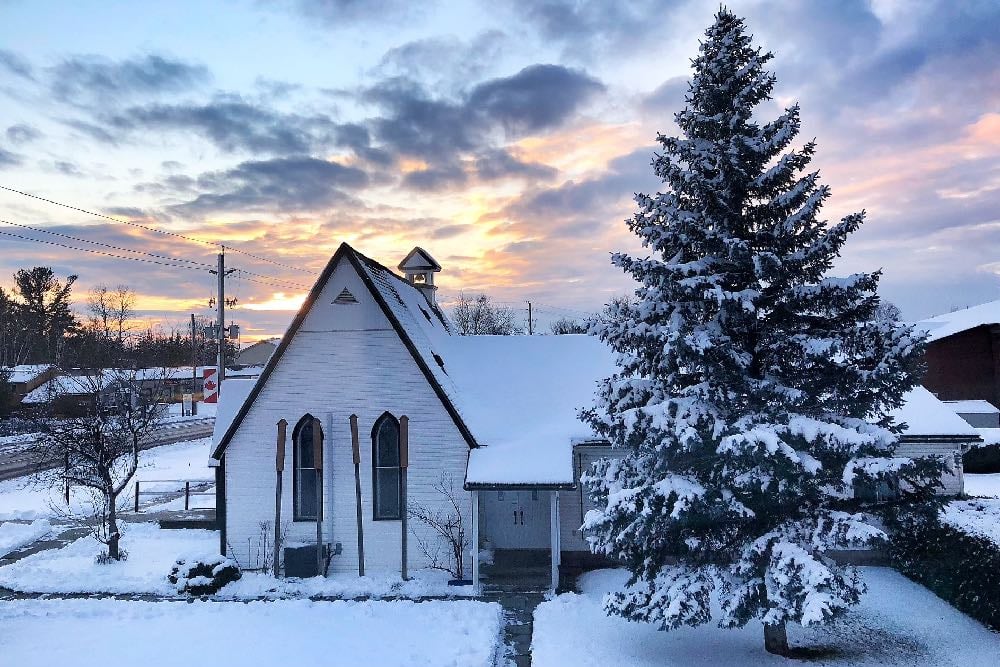 All Saints Church, Petawawa at sunset.