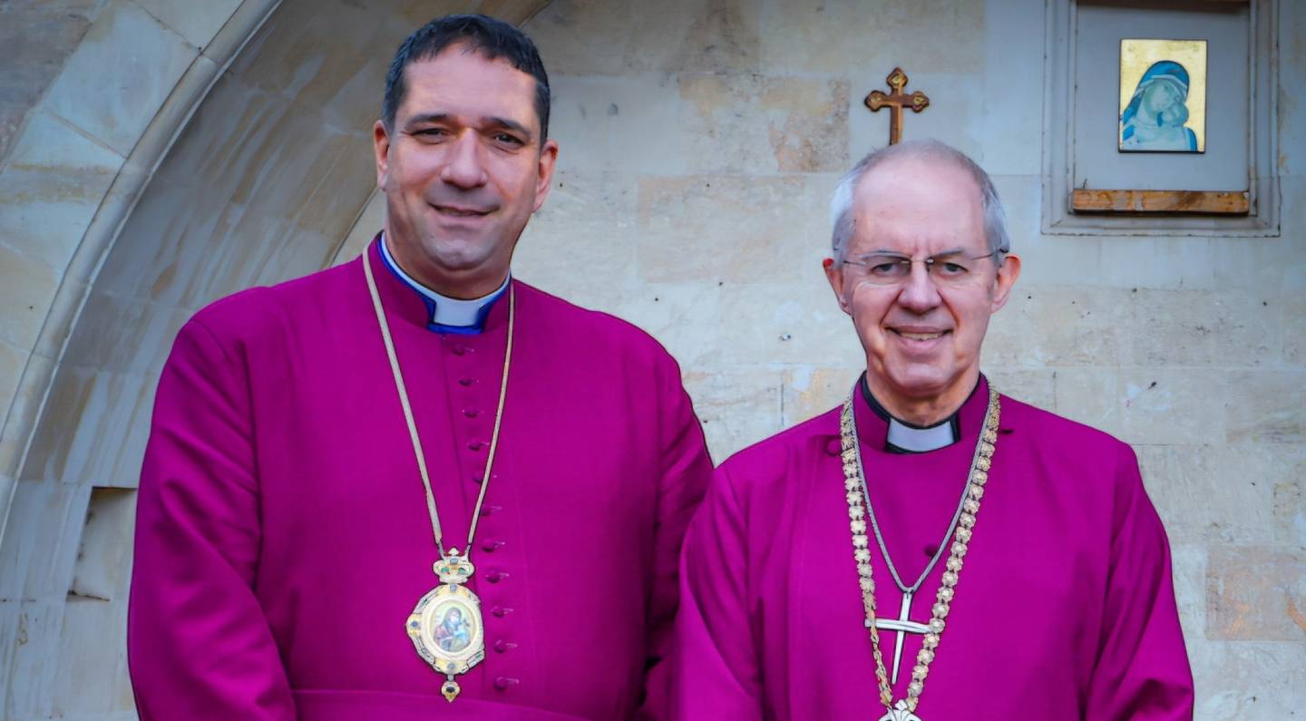 Archbishop Hosam Naoum and Archbishop Justin Welby