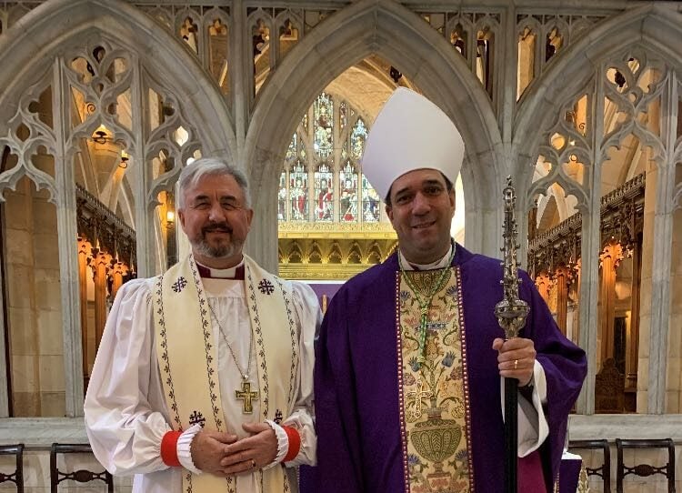 Archbishop Hosam Naoum and Bishop Shane Parker in Jerusalem. Photo; Contributed