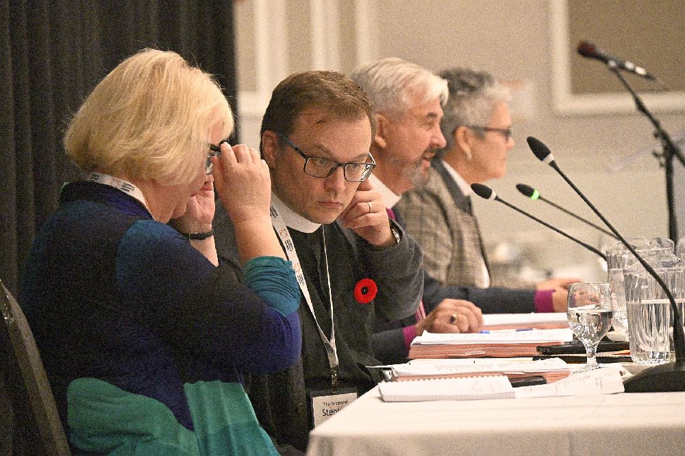 Margaret Porter, Canon Stephen Silverthorne, Bishop Shane Parker and Dean Beth Bretzlaff