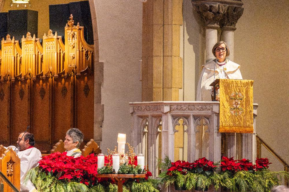 Archbishop Anne Germond preaching at Christ Church Cathedral Ottawa