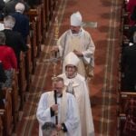 The Rev. Canon Doug Richards, Archbishop Anne Germond, and Bishop Shane Parker