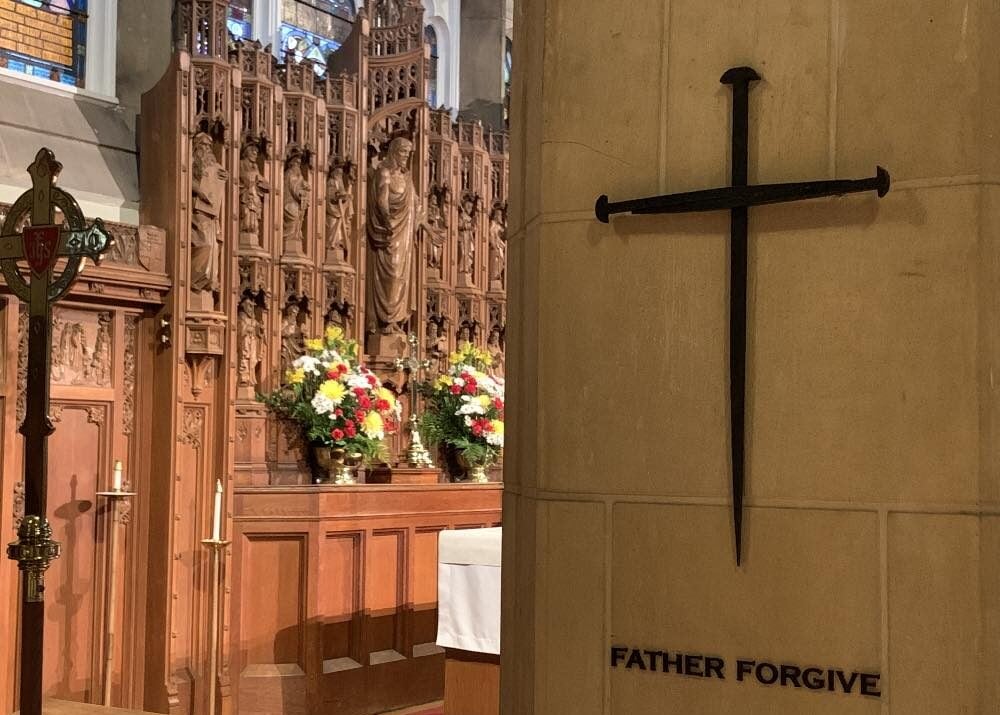 Cross of Nails at Christ Church Cathedral Ottawa.