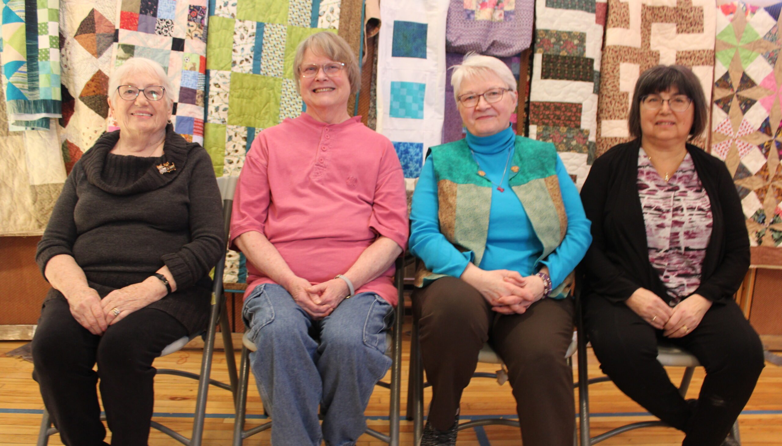 Four of the six founding members of the Russell Friends of Victoria's Quilts were present on Feb.22. Left to right: Mona Saunders, Anne Mains, Christine Lang and Lorraine Comeau.