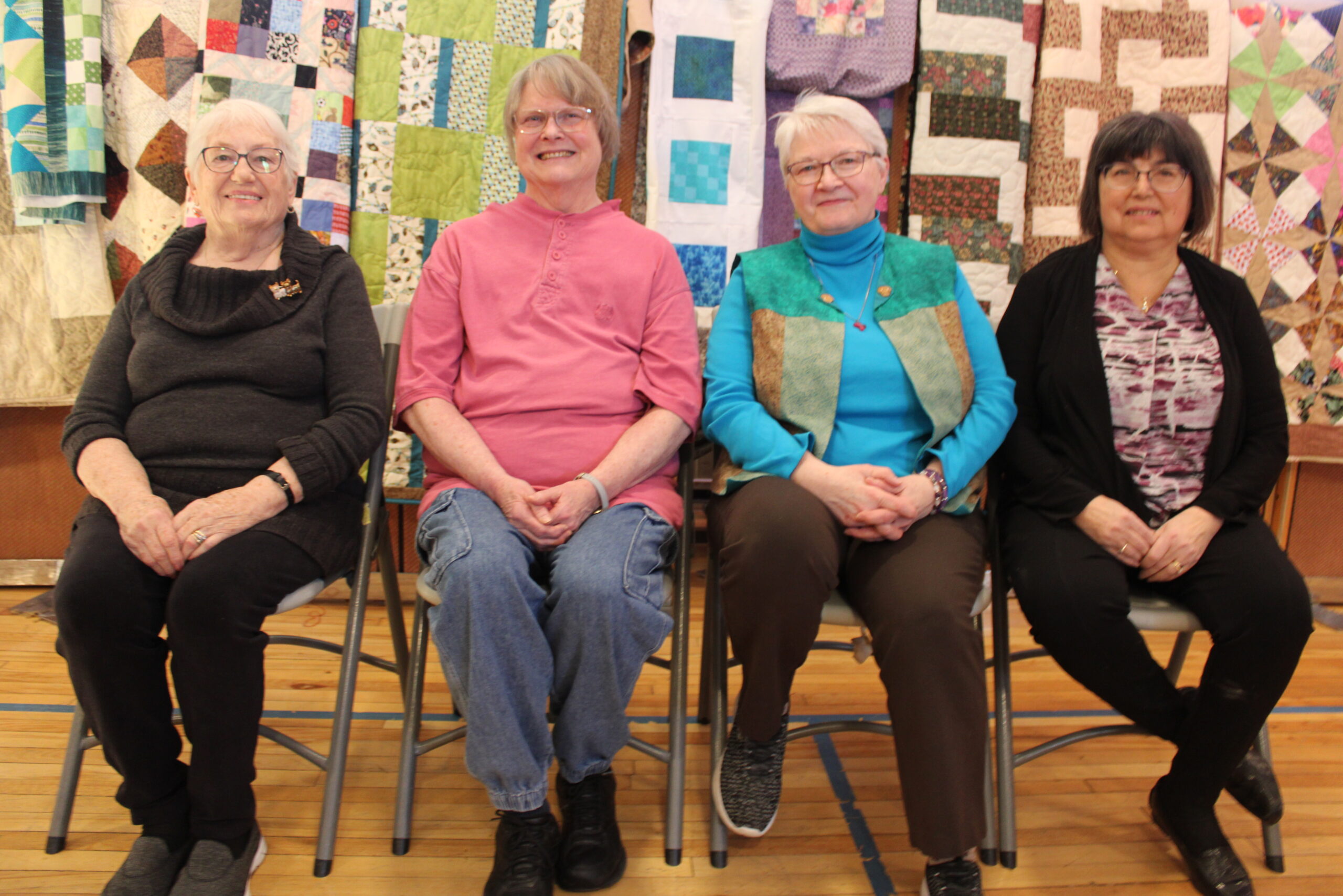 Four of the six founding members of the Russell Friends of Victoria's Quilts were present on Feb.22. Left to right: Mona Saunders, Anne Mains, Christine Lang and Lorraine Comeau.