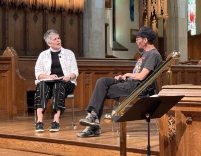 Dean Beth Bretzlaff talks with Andrew Balfour