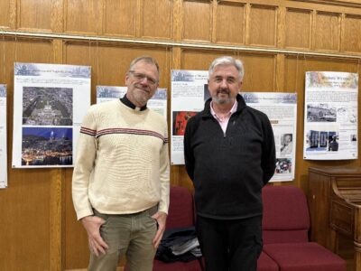 The Rev. Canon Gary van der Meer and Archbishop Shane Parker (who was Bishop of Ottawa at the time.)