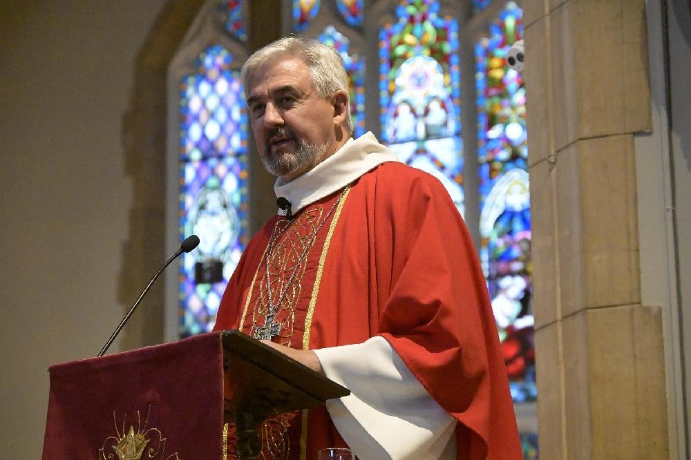 Archbishop Shane Parker speaking at Christ Church Cathedral