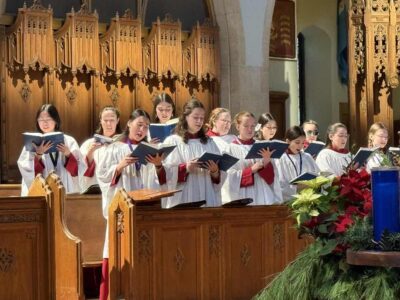 Girls choir singing at the New Year's Day service
