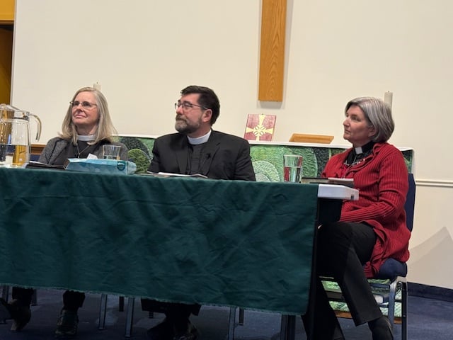 Archdeacons Kathryn Otley, Brian Kauk and Monique Stone at St. Helen's Anglican Church