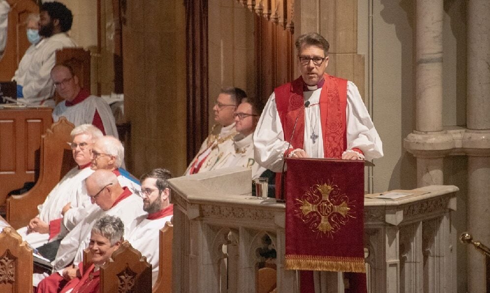 Bishop Samuel Rose offers the sermon