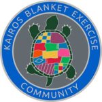 KAIROS Blanket Exercise logo. A turtle from above with a patchwork shell